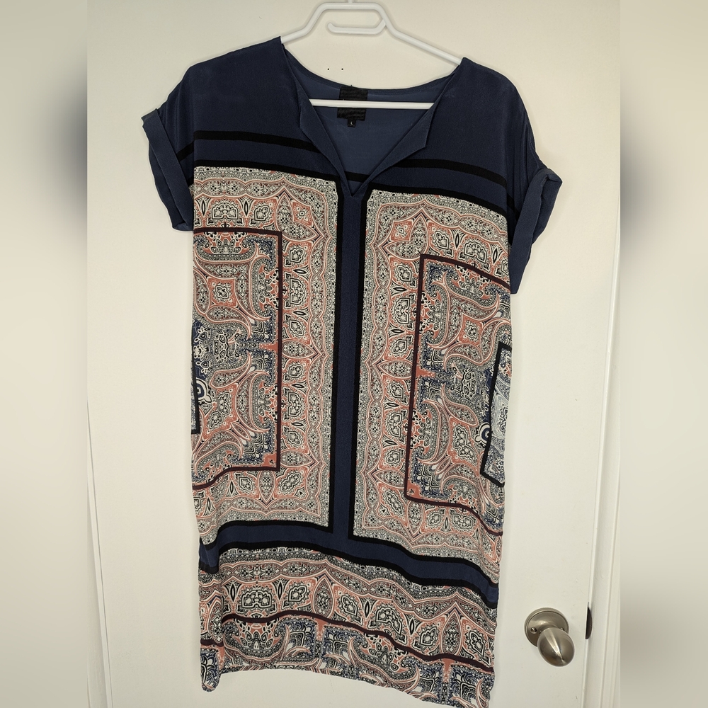 TWENTY 100% SILK DRESS, SIZE LARGE